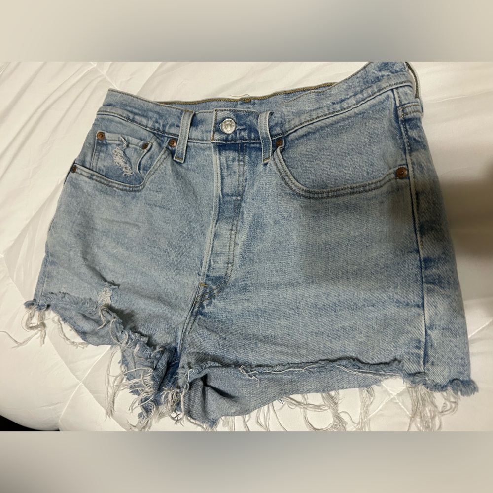 Vintage Original Levi Cut Offs Blue Jean Shorts Distressed 30 Daisy Duke